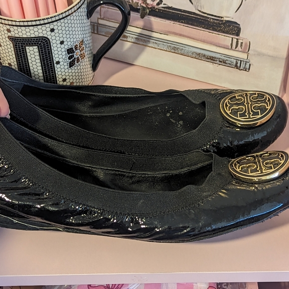 Tory Burch Caroline Patent Leather Ballet Flats - Picture 3 of 12